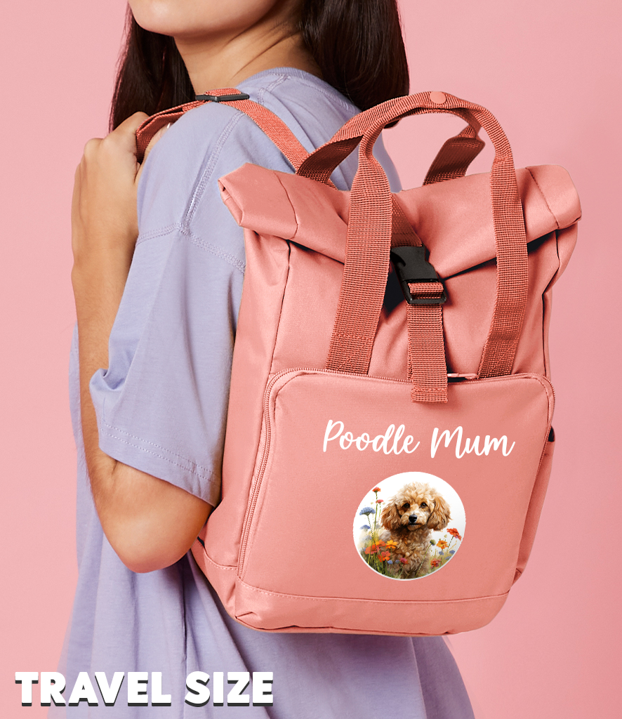 Travel Rucksack 9 Litres Sage Wildflower Dog Breed Design