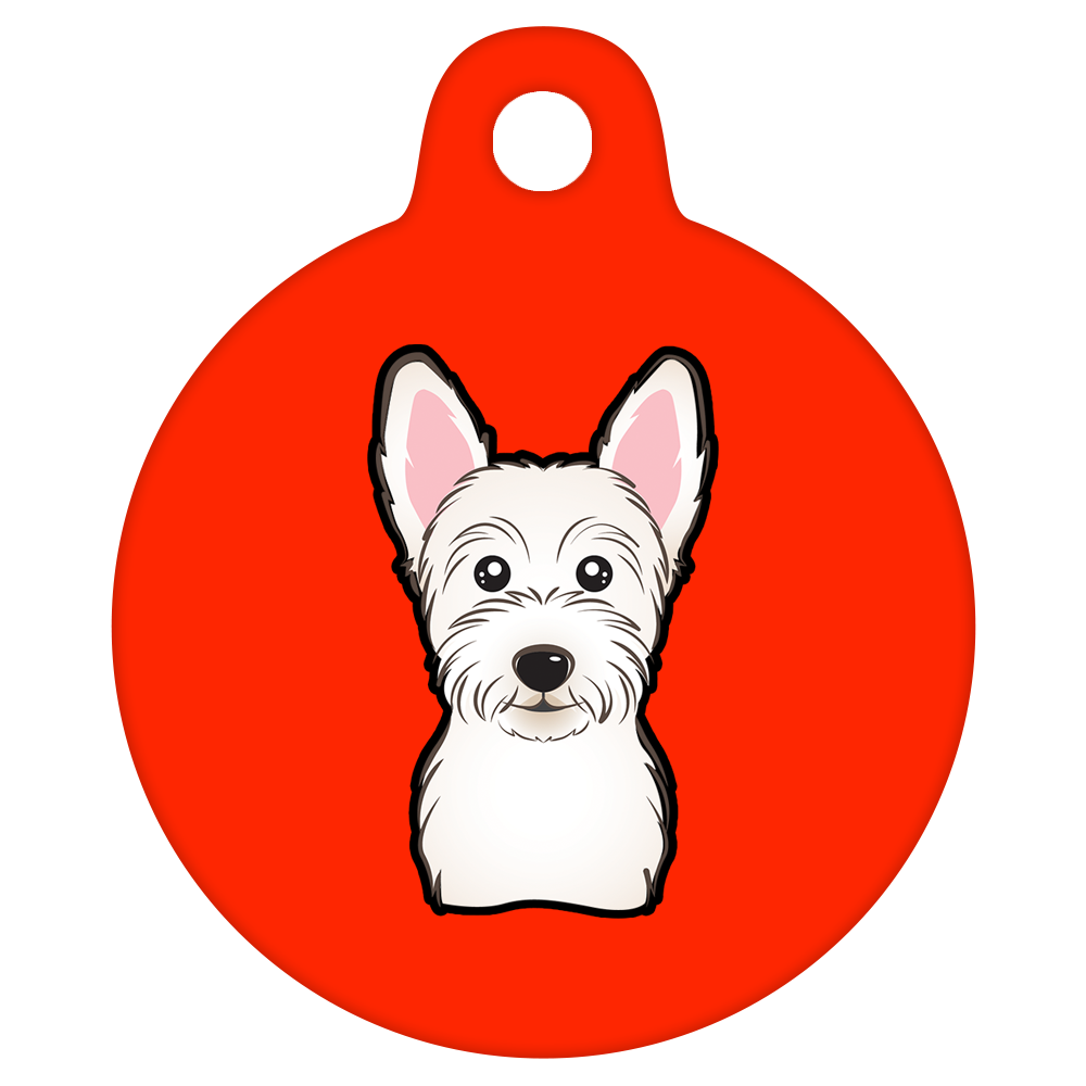 38mm Diameter Large Size - West Highland Terrier Dog