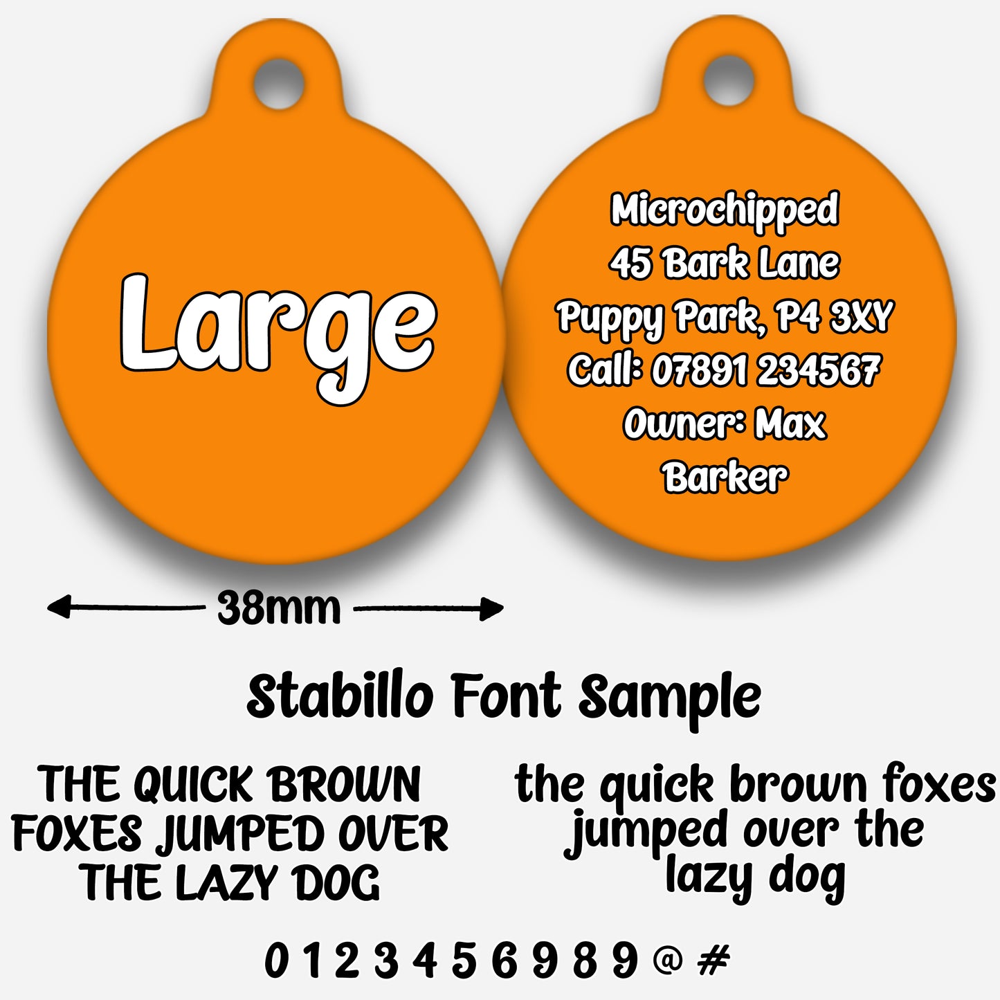 Orange - Pet ID Tag