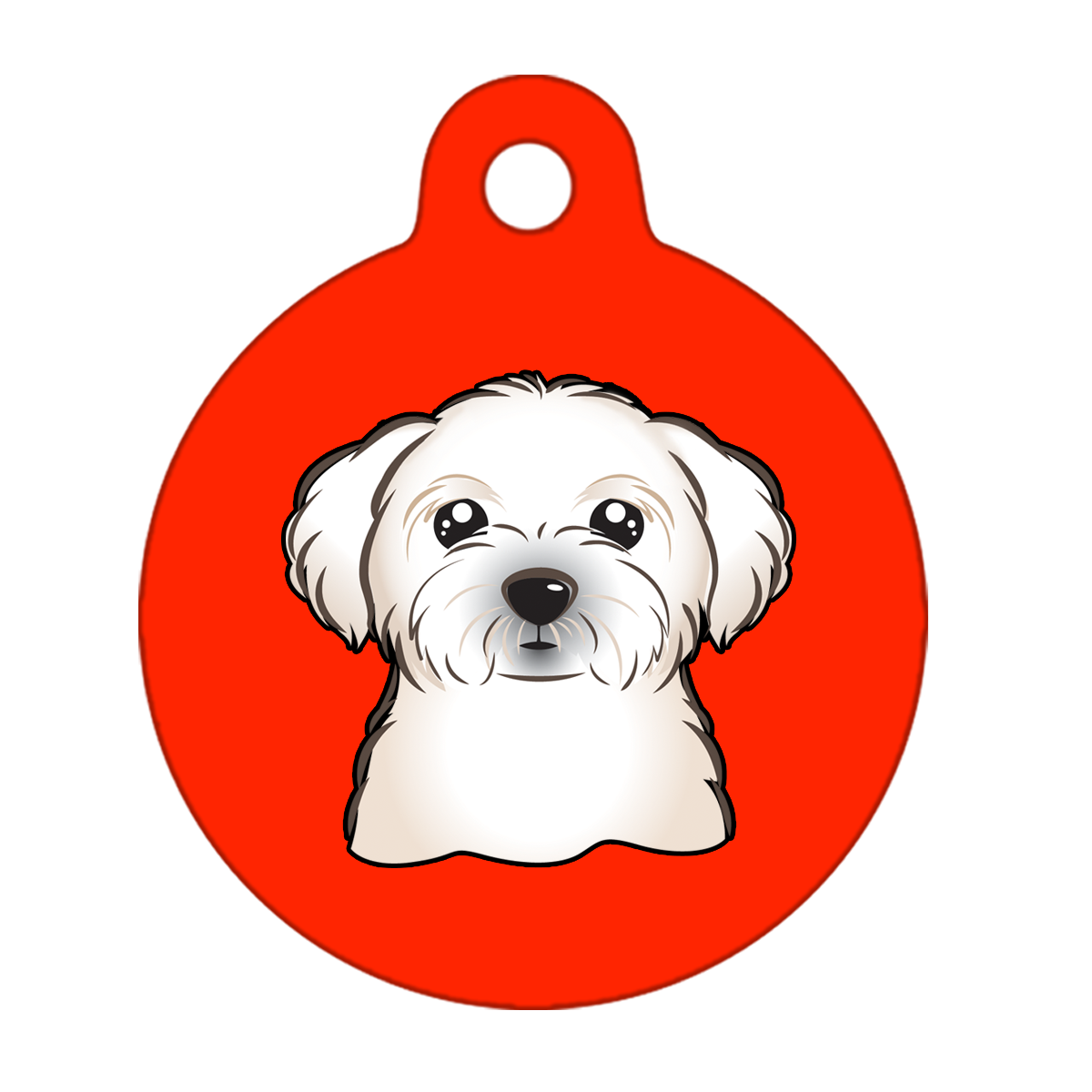 38mm Diameter Large Size - Maltese Dog