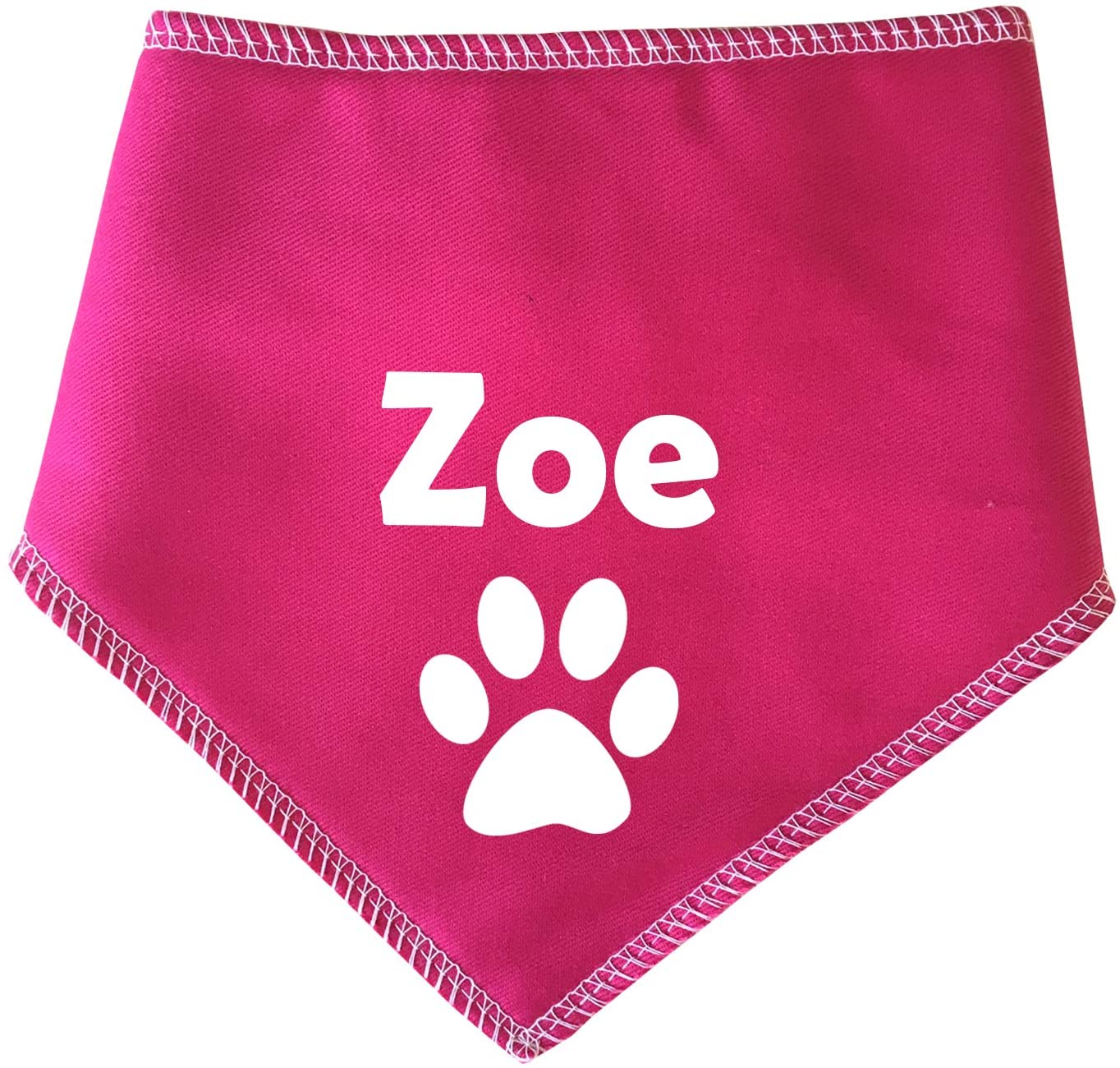 PINK Paw Any Wording Or Name Dog Bandana