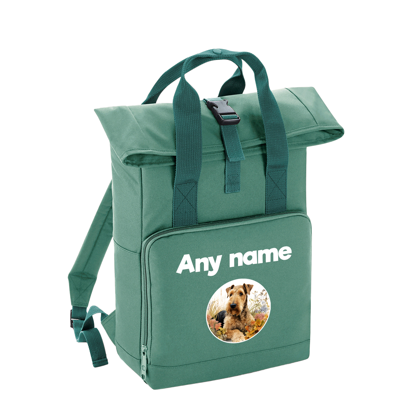 Overnighter Rucksack 14 Litres Sage Wildflower Dog Breed Design