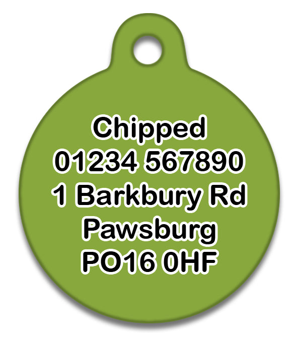 Campervan Green VW Dub Dog - Pet ID Tag