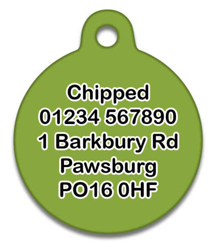 Campervan Green VW Dub Dog - Pet ID Tag