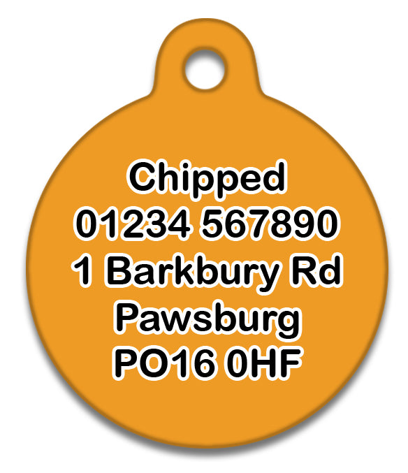 Campervan Orange VW Dub Dog - Pet ID Tag