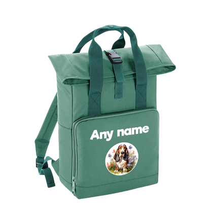 Overnighter Rucksack 14 Litres Sage Wildflower Dog Breed Design