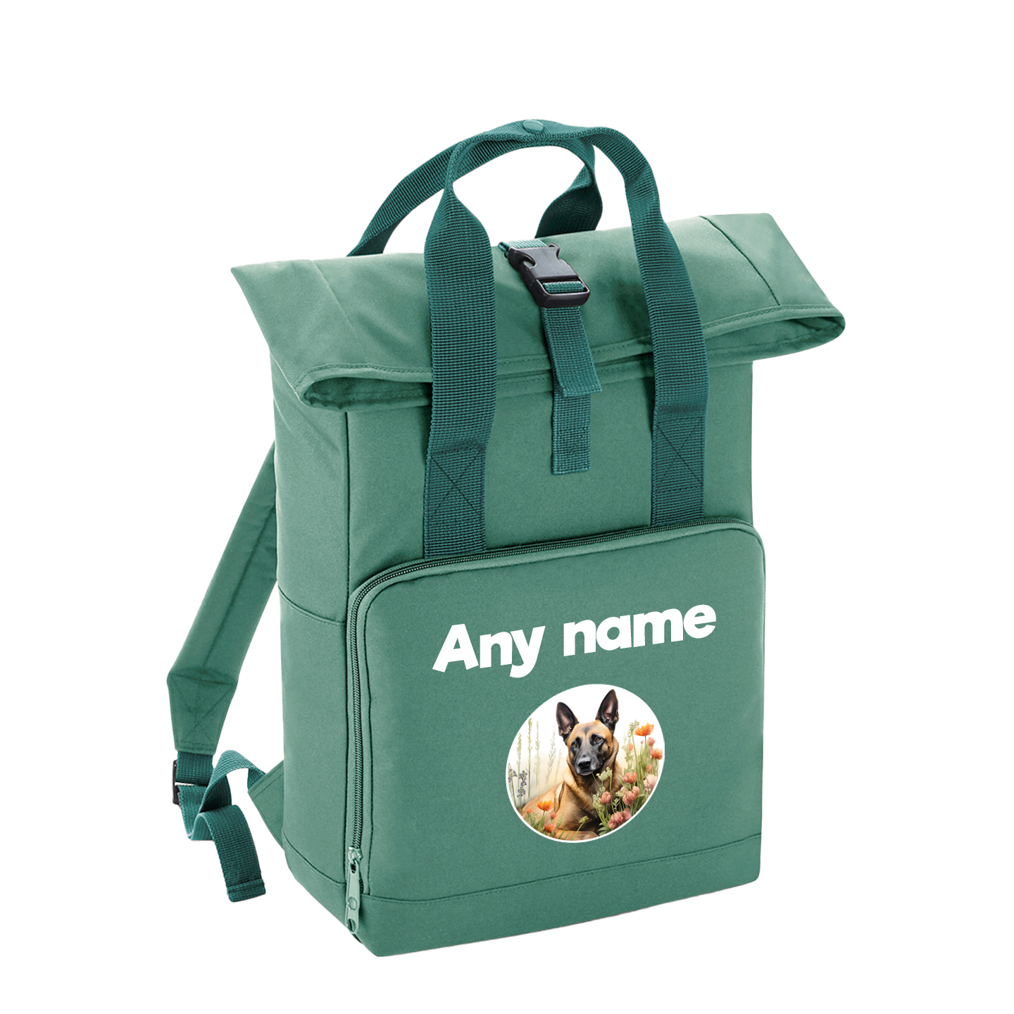 Overnighter Rucksack 14 Litres Sage Wildflower Dog Breed Design