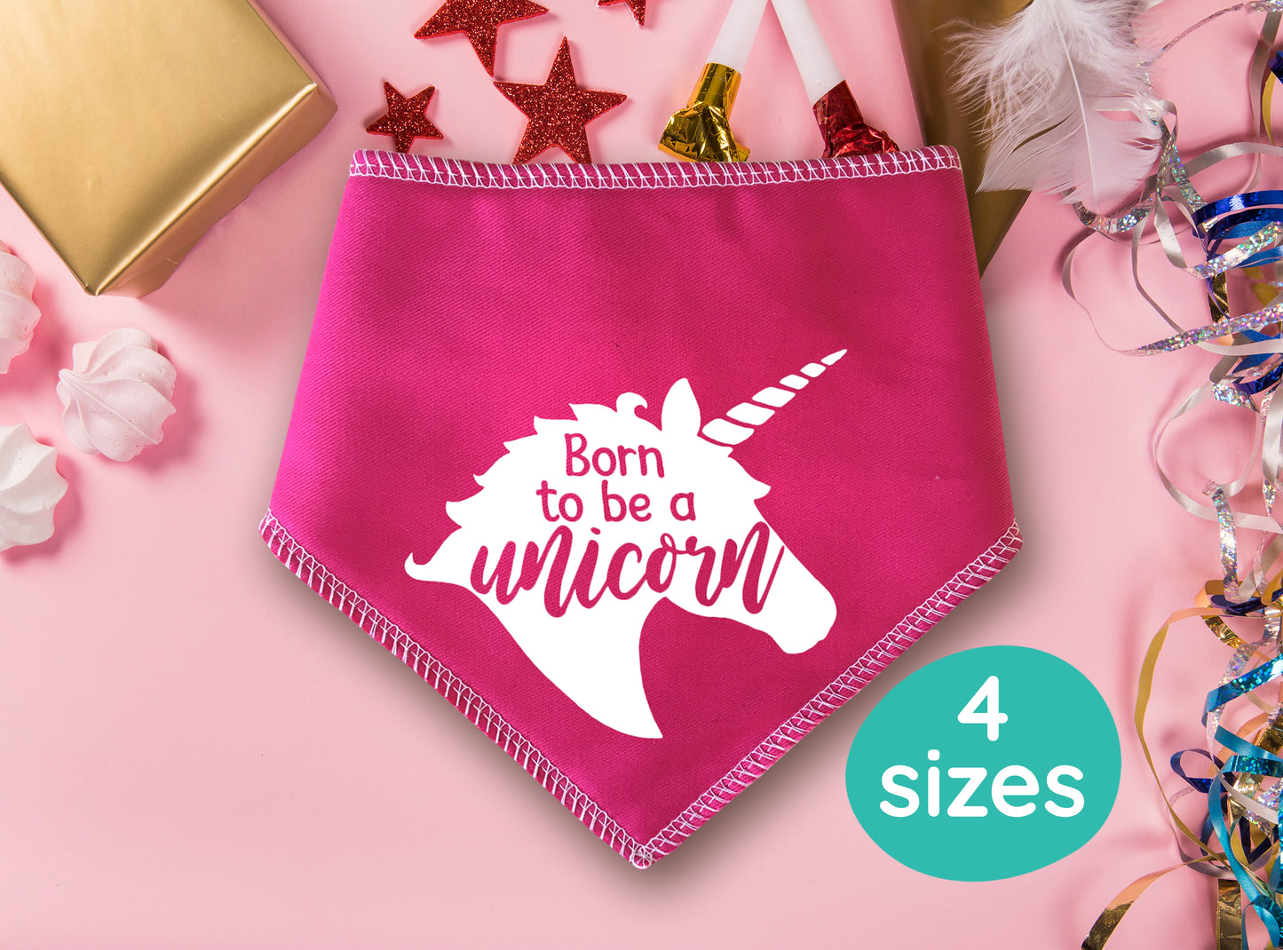 Born To Be A Unicorn Dog Bandana