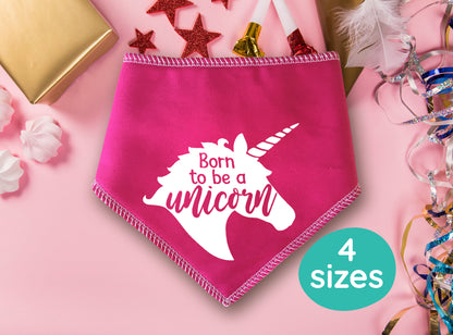 Born To Be A Unicorn Dog Bandana