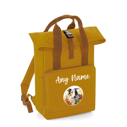 Overnighter Rucksack 14 Litres Mustard Wildflower Dog Breed Design