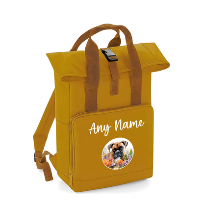 Overnighter Rucksack 14 Litres Mustard Wildflower Dog Breed Design
