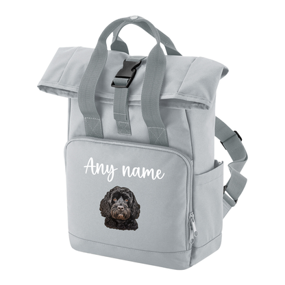 Travel Rucksack 9 Litres Grey Any Breed Backpack With Custom Personalised Dog Name