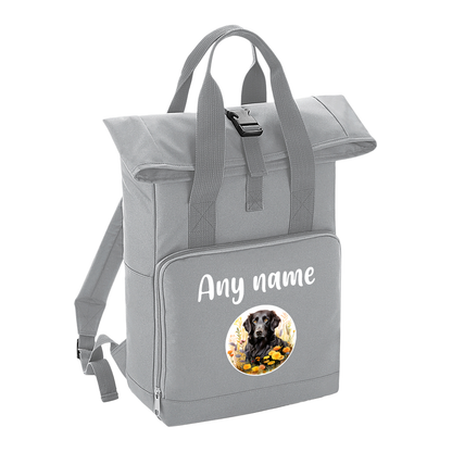 Overnighter Rucksack 14 Litres Grey Wildflower Dog Breed Design