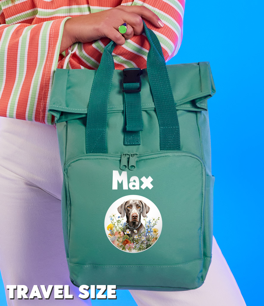 Travel Rucksack 9 Litres Sage Wildflower Dog Breed Design