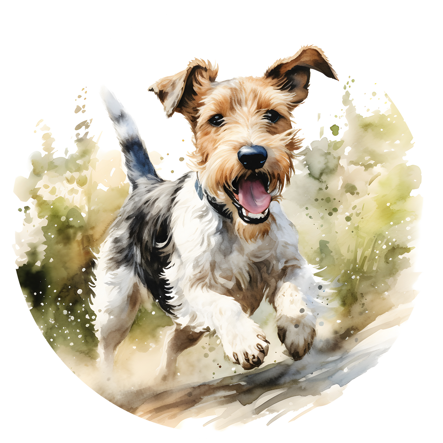 Grey Any Breed Running Woodland Dog with Personalised Name Backpack