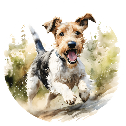 Grey Any Breed Running Woodland Dog with Personalised Name Backpack