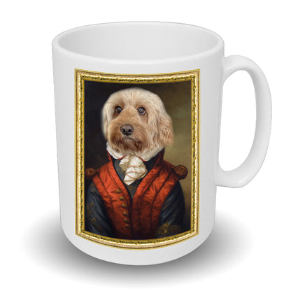Red Satin Gentry Personalised Pet Portrait Mug - Add Your Own Photo