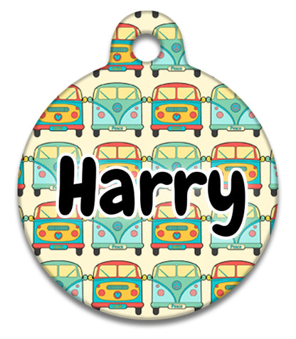 Pastel Campervans - Pet ID Tag