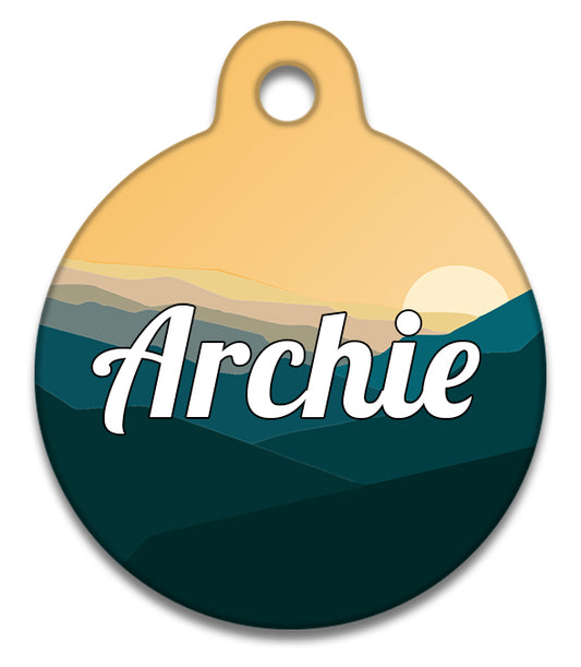Ochre Sky Sunset - Pet ID Tag