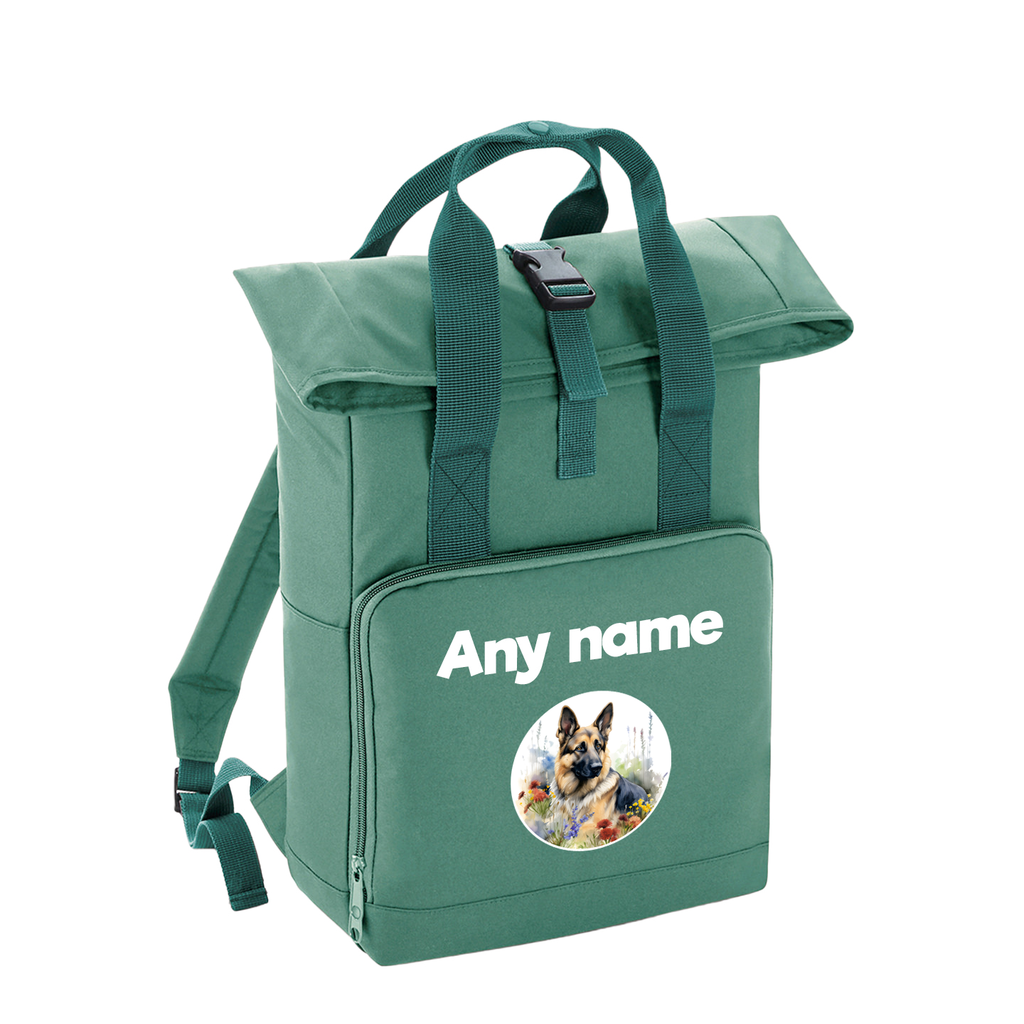 Overnighter Rucksack 14 Litres Sage Wildflower Dog Breed Design