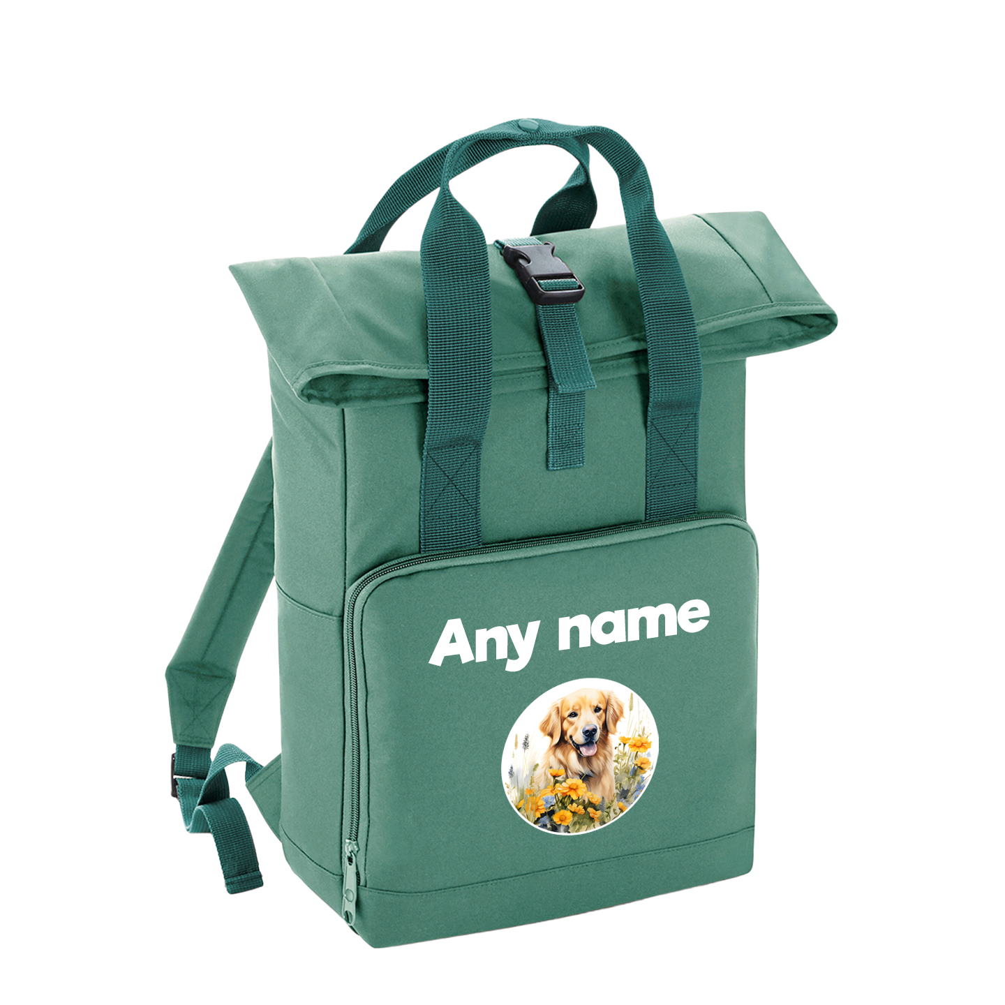 Overnighter Rucksack 14 Litres Sage Wildflower Dog Breed Design
