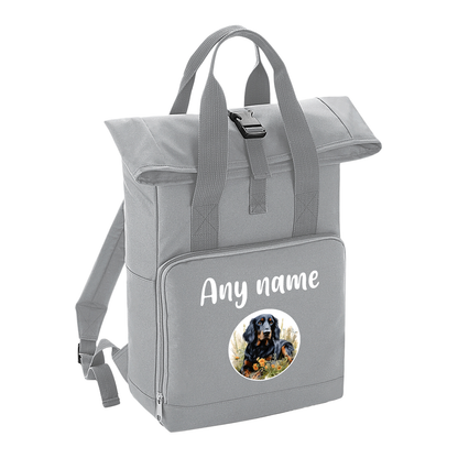 Overnighter Rucksack 14 Litres Grey Wildflower Dog Breed Design