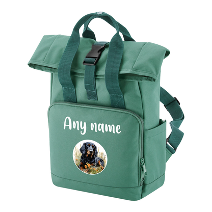 Travel Rucksack 9 Litres Sage Wildflower Dog Breed Design
