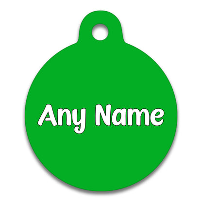 Green Plain Colour - Pet ID Tag