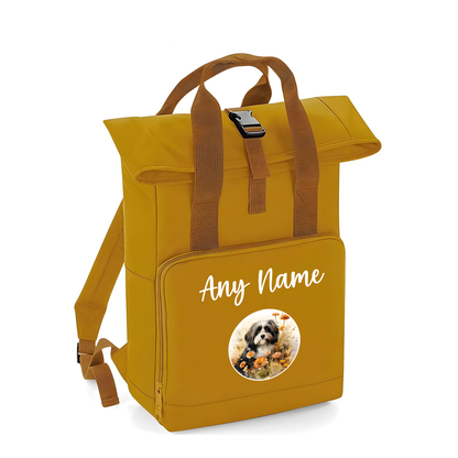 Overnighter Rucksack 14 Litres Mustard Wildflower Dog Breed Design