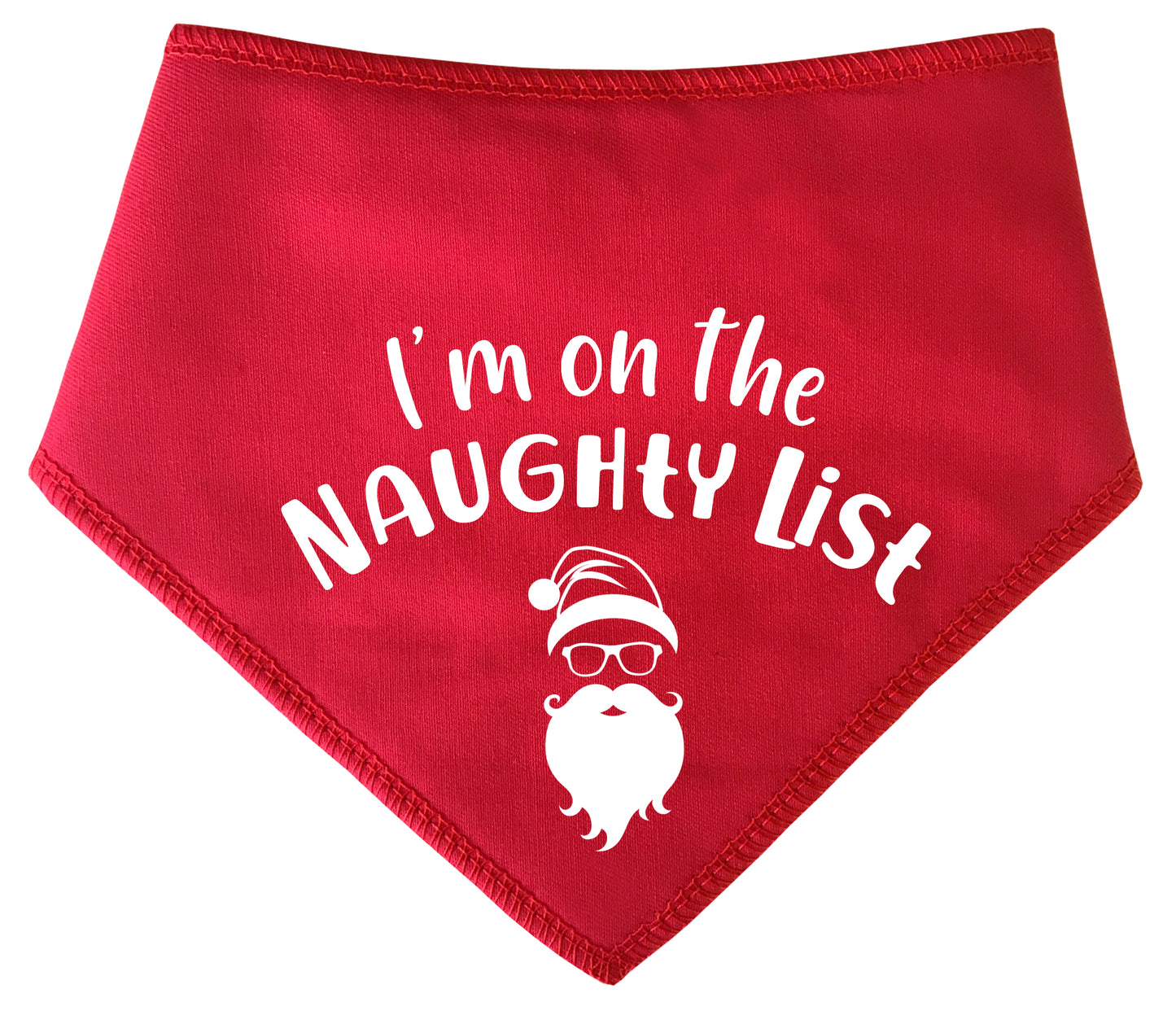 I'm On The Naughty List  Cool Santa Dog Bandana