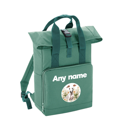 Overnighter Rucksack 14 Litres Sage Wildflower Dog Breed Design