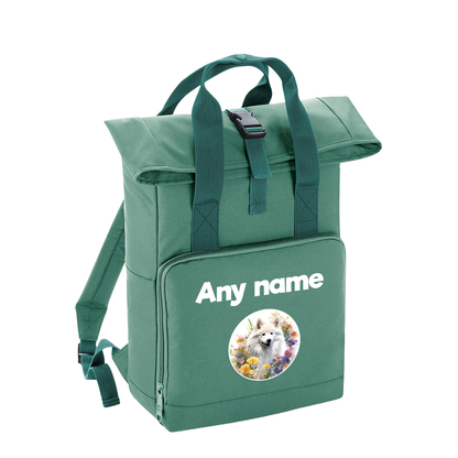 Overnighter Rucksack 14 Litres Sage Wildflower Dog Breed Design