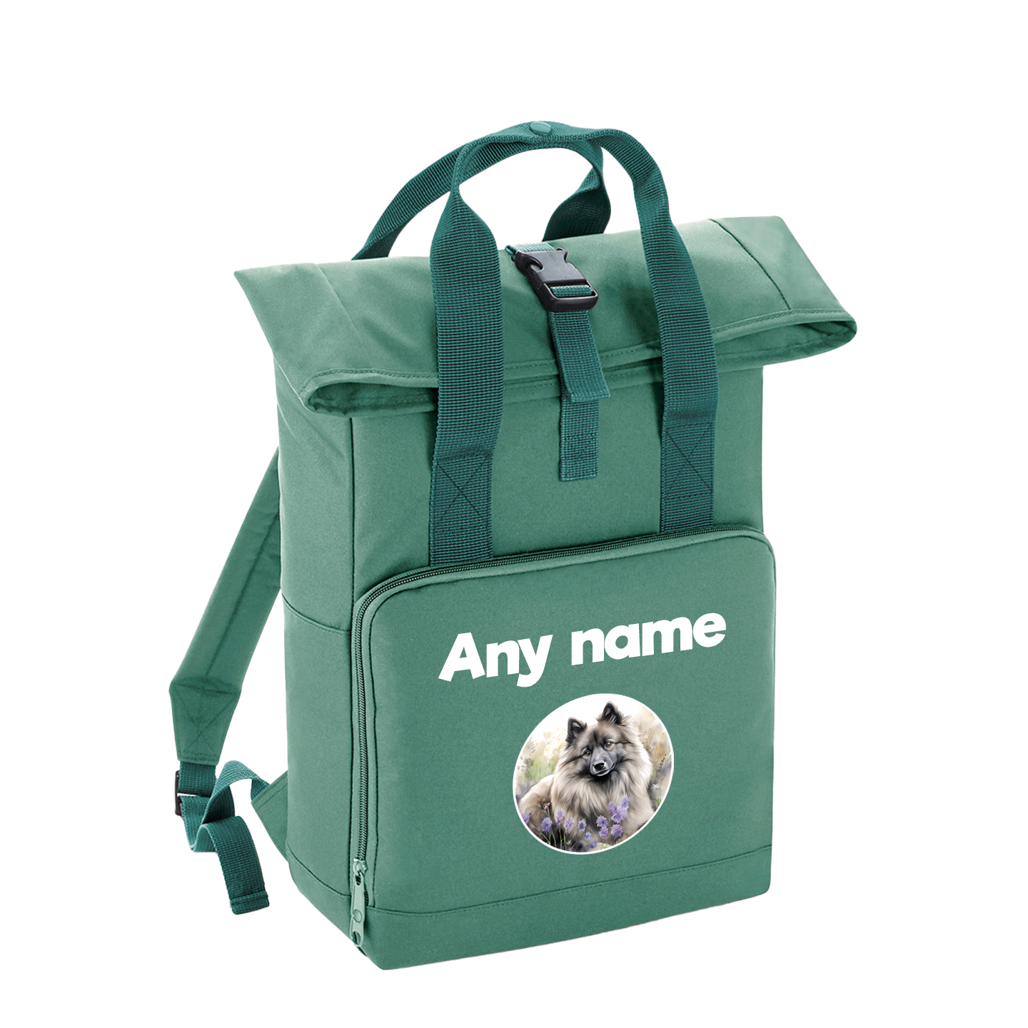 Overnighter Rucksack 14 Litres Sage Wildflower Dog Breed Design