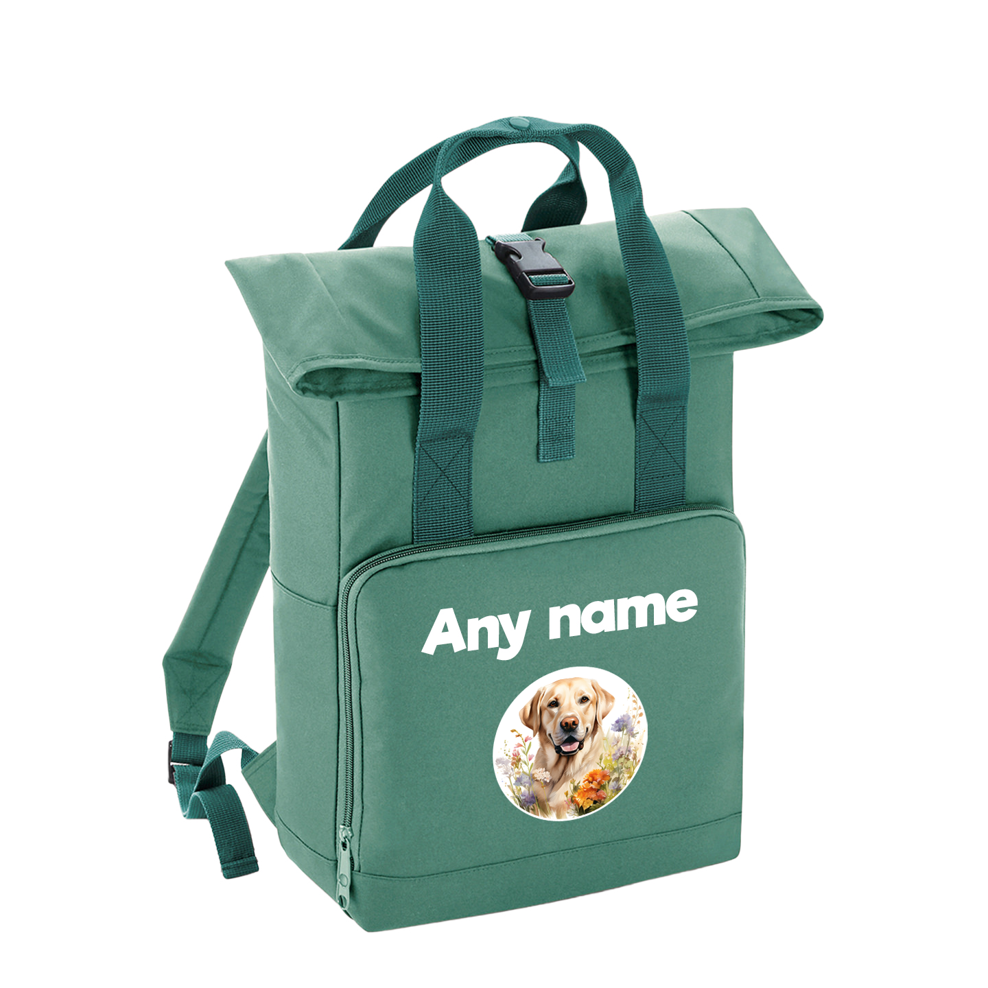 Overnighter Rucksack 14 Litres Sage Wildflower Dog Breed Design