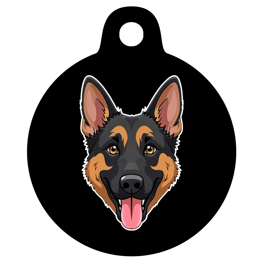 19mm Diameter Tiny Size - German Shepherd Dog