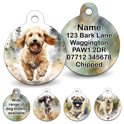 Woodland Running Dog Tag