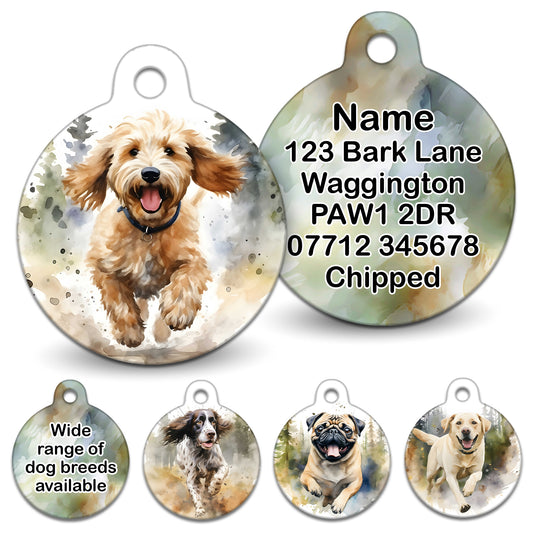 Woodland Running Dog Tag