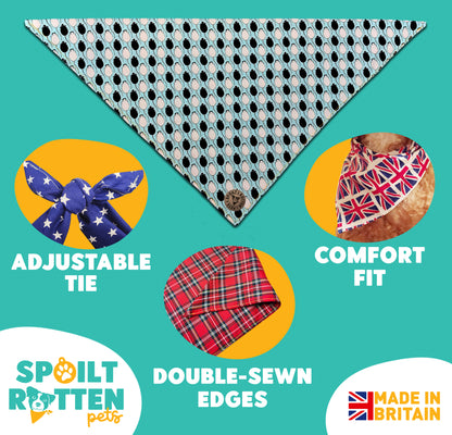 The Salisbury - Mice Blue Tied Dog Bandana