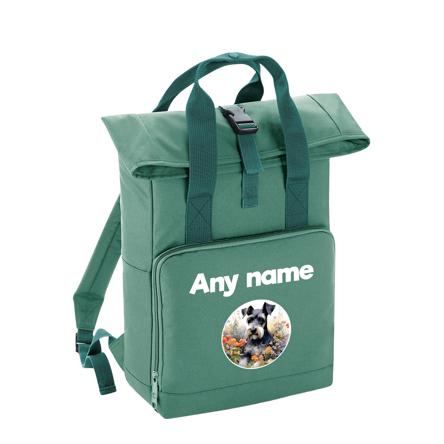 Overnighter Rucksack 14 Litres Sage Wildflower Dog Breed Design