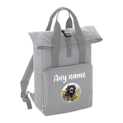 Overnighter Rucksack 14 Litres Grey Wildflower Dog Breed Design