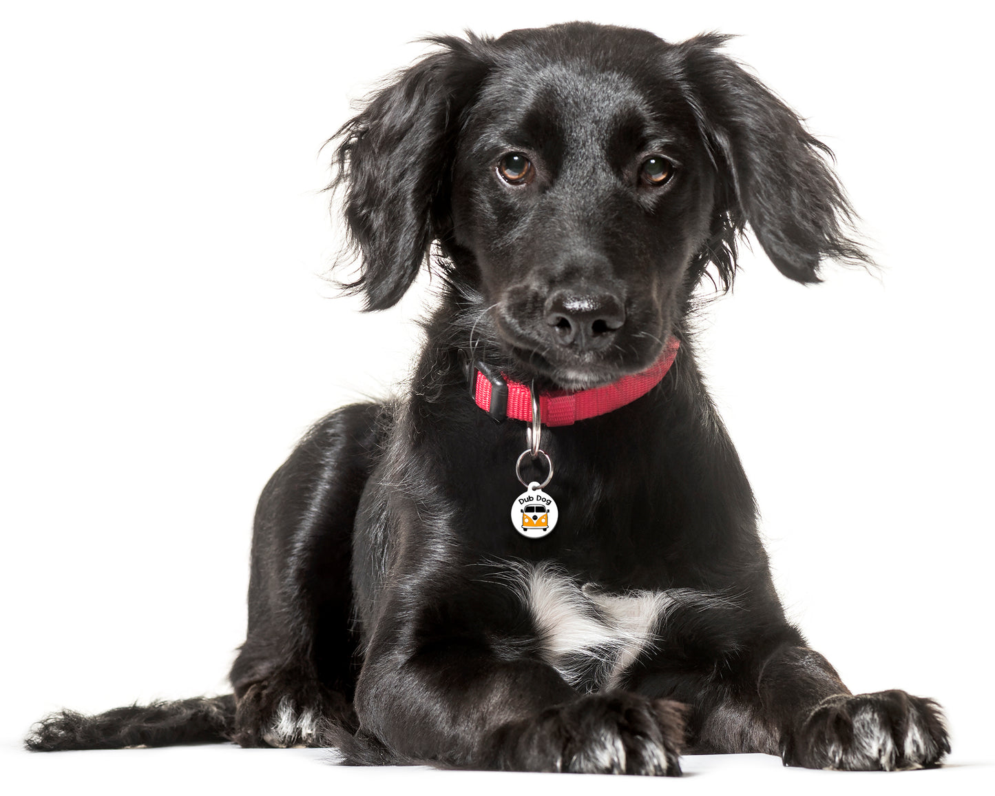 Campervan Orange VW Dub Dog - Pet ID Tag