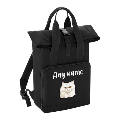 Black Cat Breed with Personalised Name Backpack
