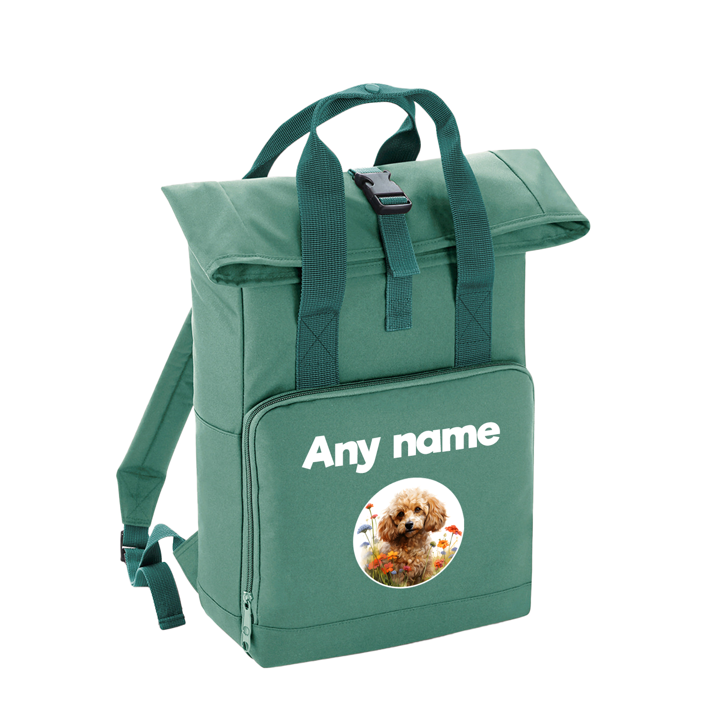 Overnighter Rucksack 14 Litres Sage Wildflower Dog Breed Design