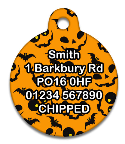 Pumpkin Faces - Pet ID Tag