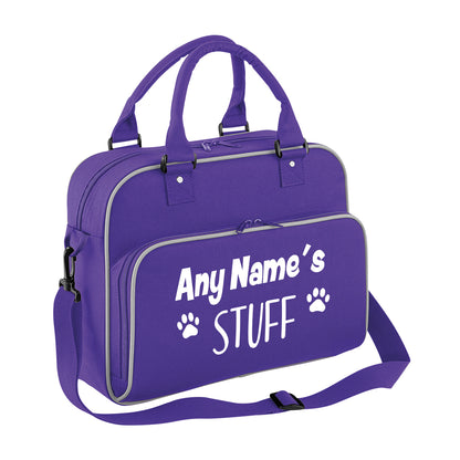 Purple Custom Any Name STUFF Holdall Bag