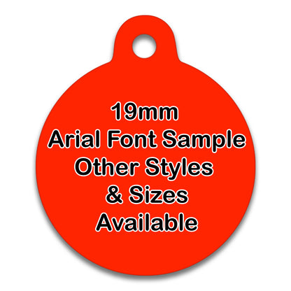 Red Plain Colour - Pet ID Tag