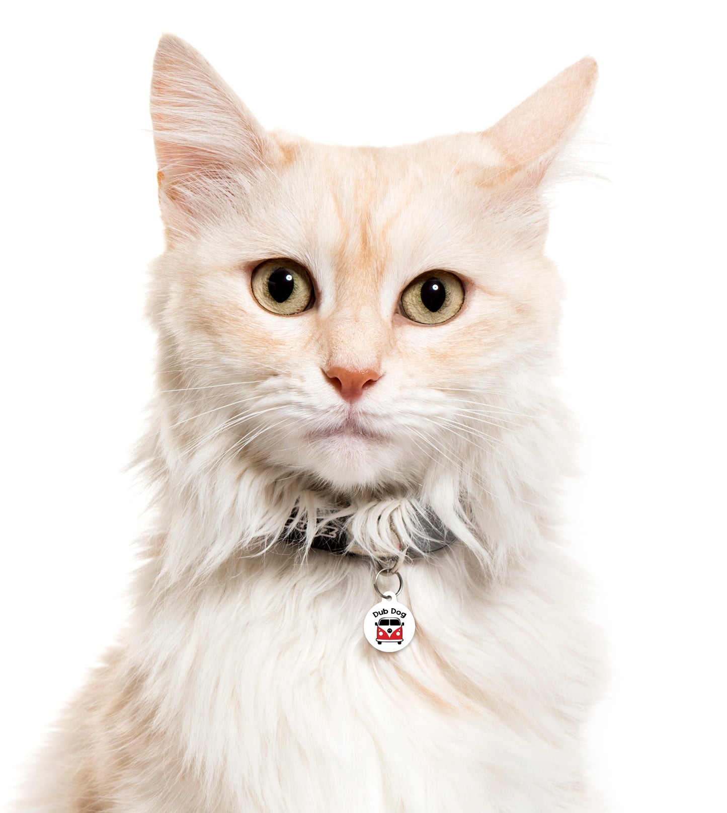 Campervan Red VW Dub Dog - Pet ID Tag