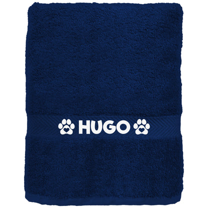 Royal Blue Pet Towel Personalised With Name or Wording
