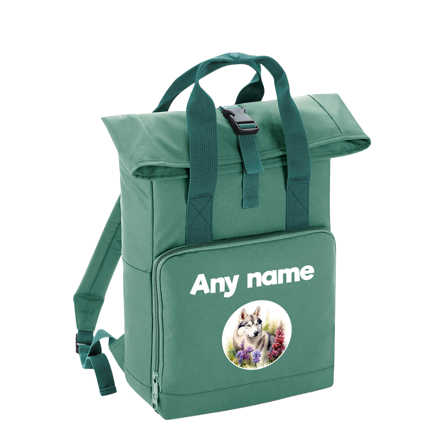 Overnighter Rucksack 14 Litres Sage Wildflower Dog Breed Design