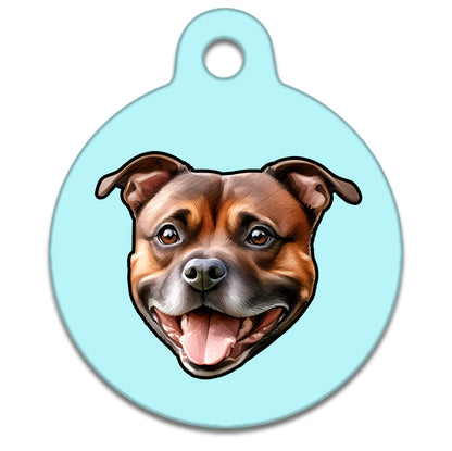19mm Diameter Tiny Size - Staffie Dog